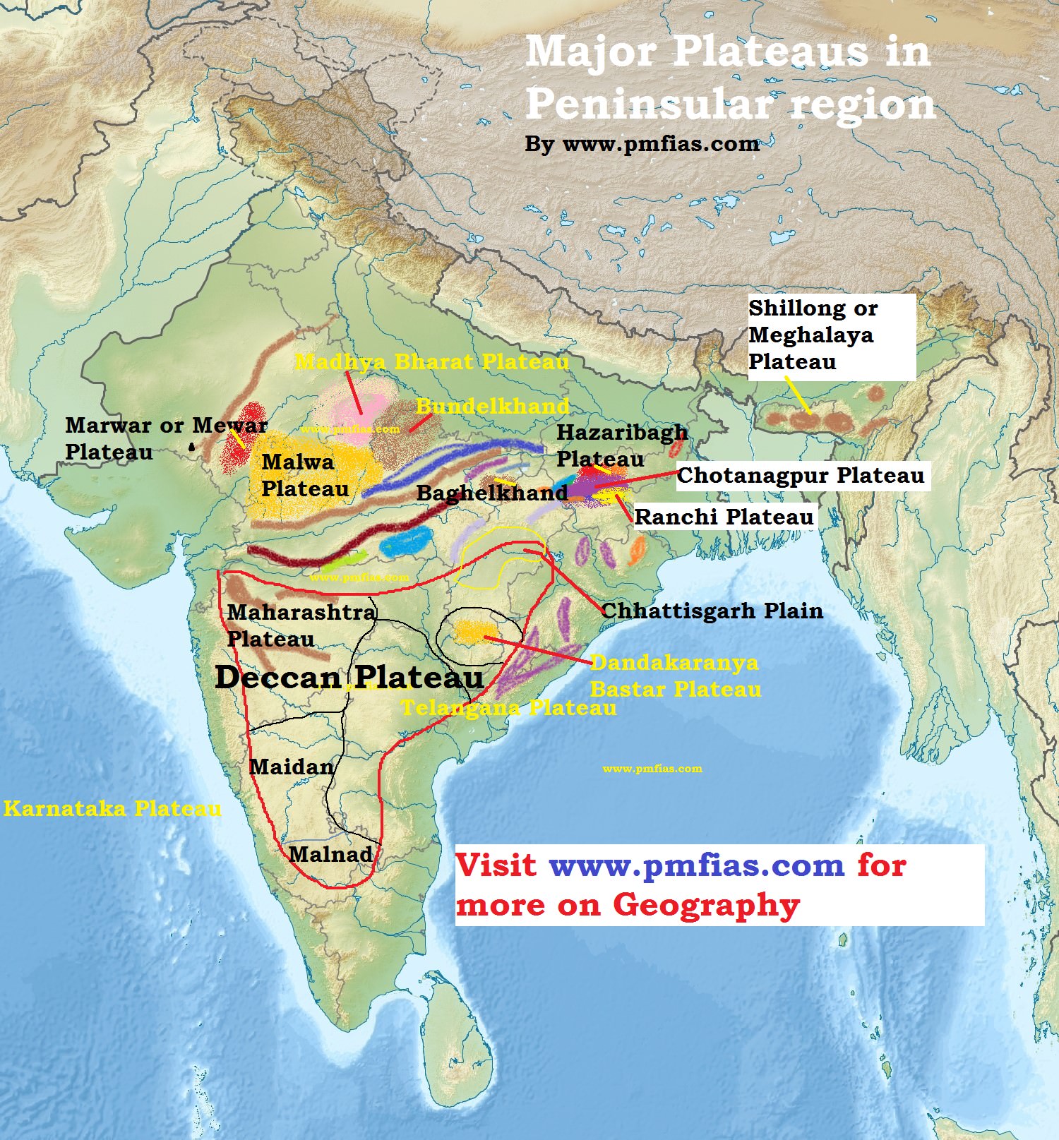 Peninsular Plateau Plateaus In India 