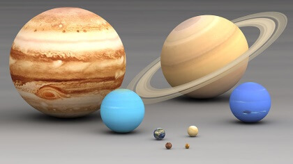 inner surface of the planets